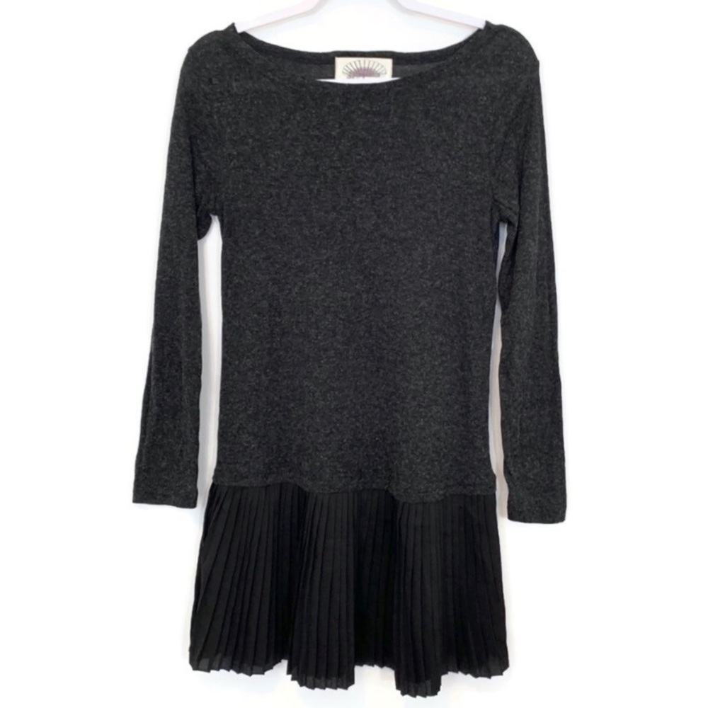 Gypsy Junkies Long Sleeve Dress tunic top with pleated waist